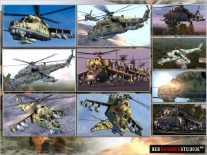 Пак вертолётов Ми-24 от RHS